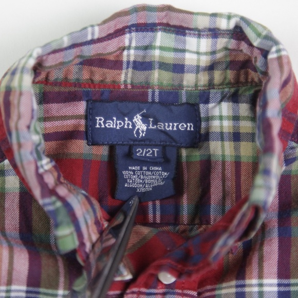 Polo Ralph Lauren Plaid Collared Boy's Dress Shirt - Picture 6 of 6